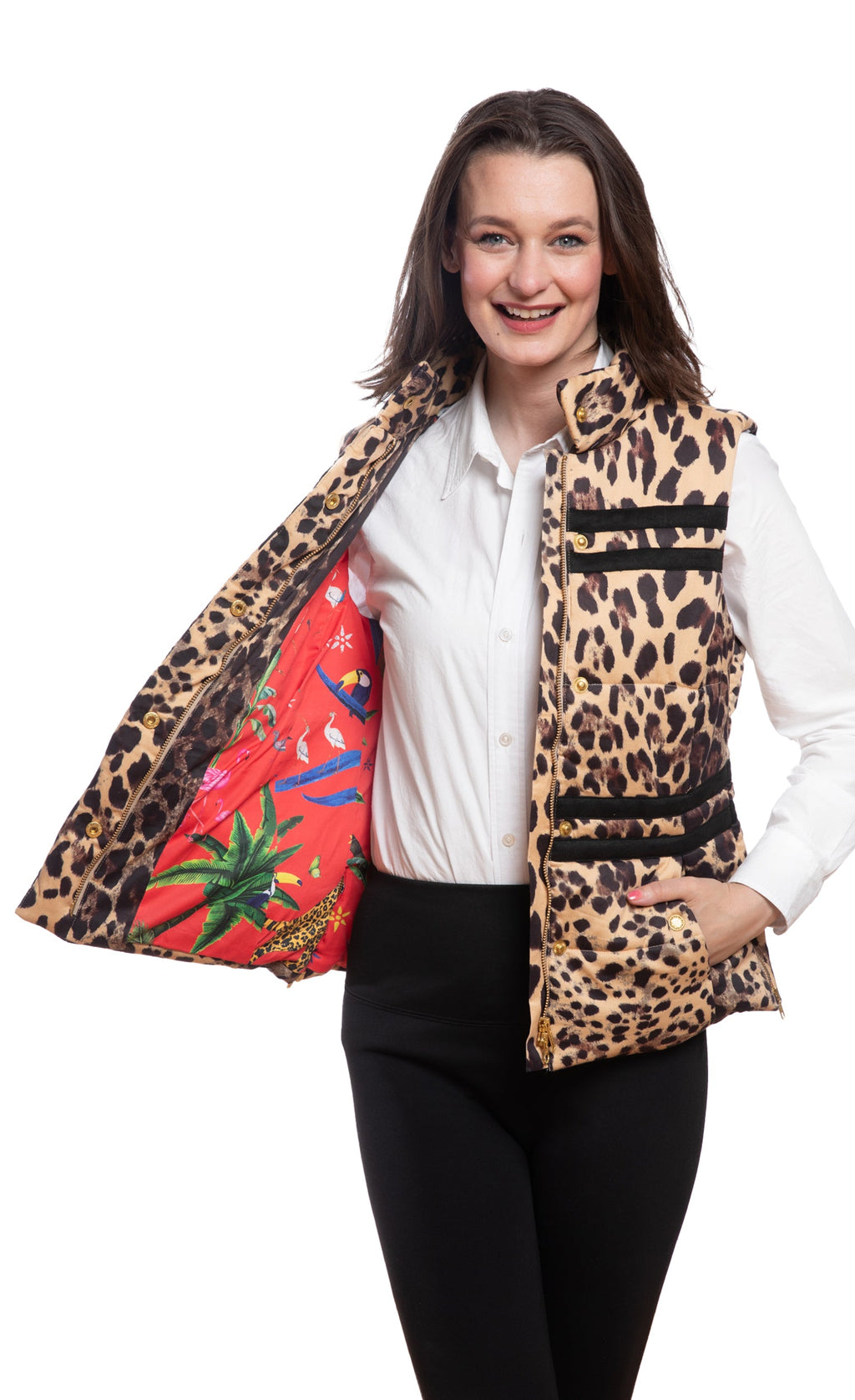 Rosey Vest Cheetah Print